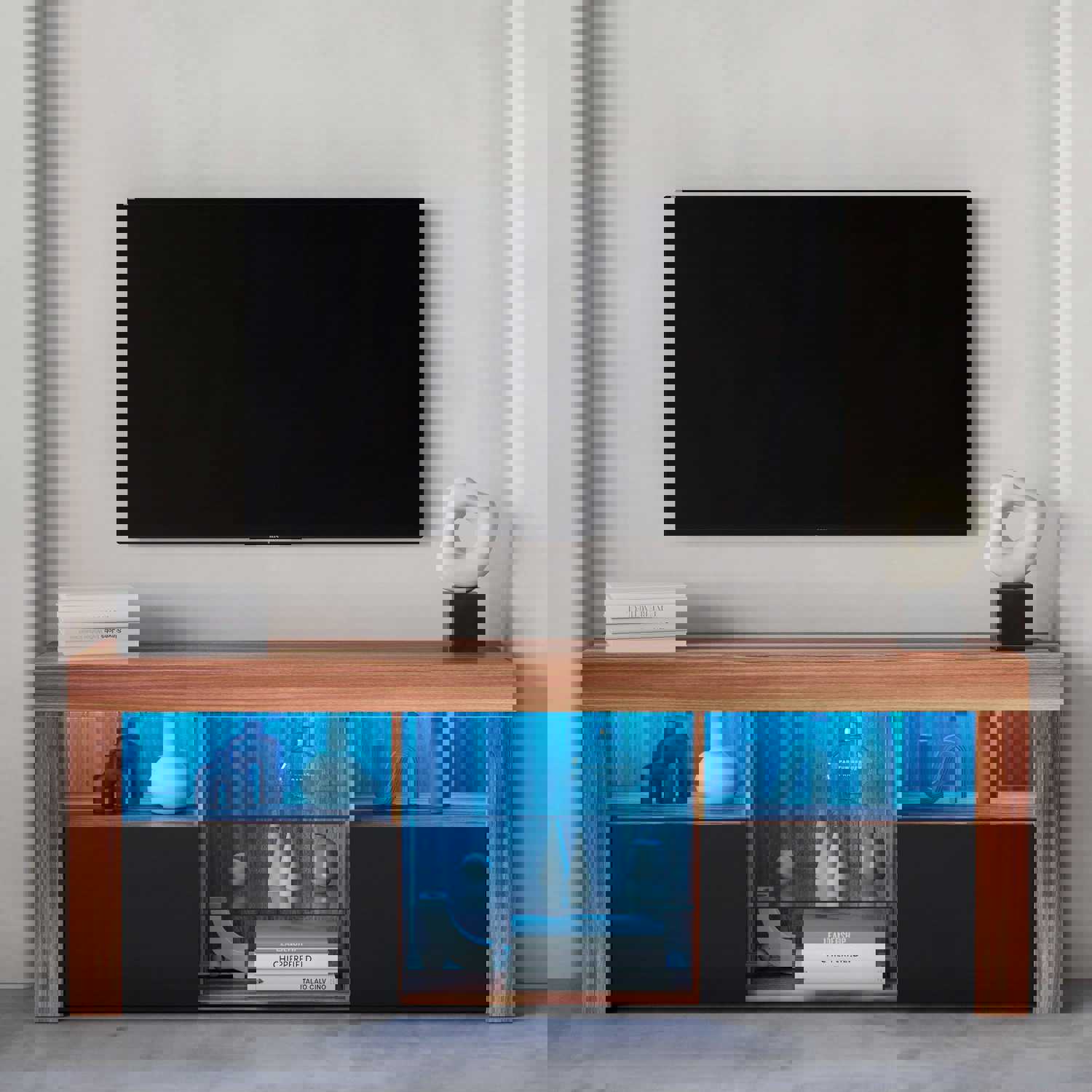 145 Modern 57 inches TV Stand with 16 Color LEDs