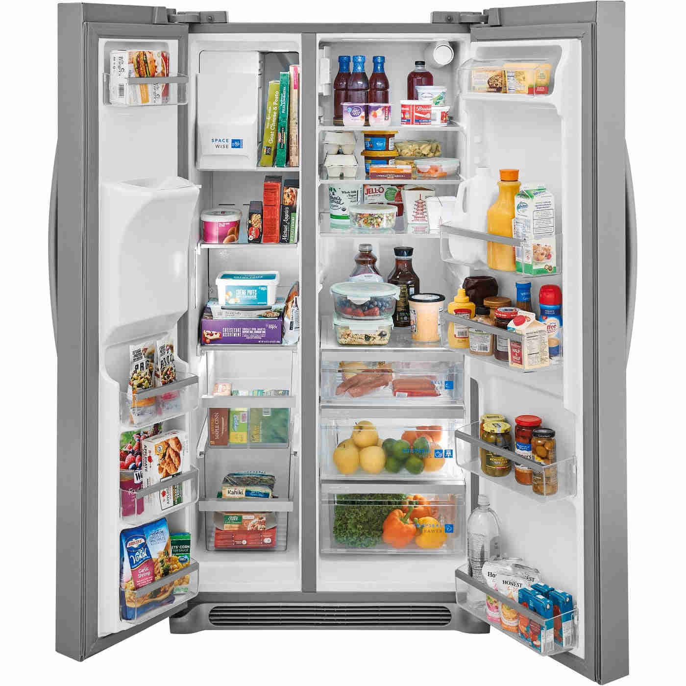 Frigidaire Gallery 25.6-cu ft Side-by-Side Refrigerator with Ice Maker (Smudge-proof Stainless Steel)