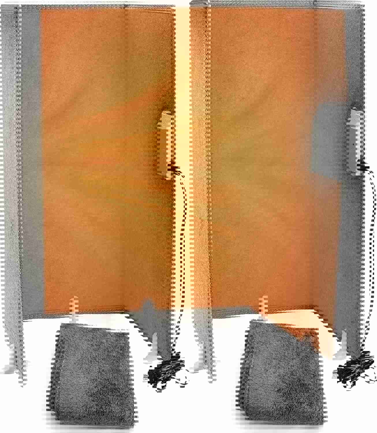 Hotodeal Electric Heated Foot Warmer Under Desk - Adjustable Temperature Space Heater for Indoor Use