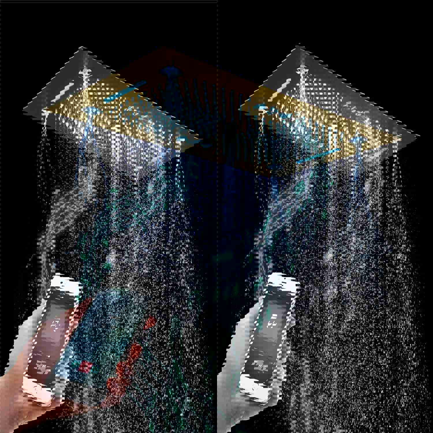 HAVASU 28" Ceiling Mounted Complete LED Music Shower System