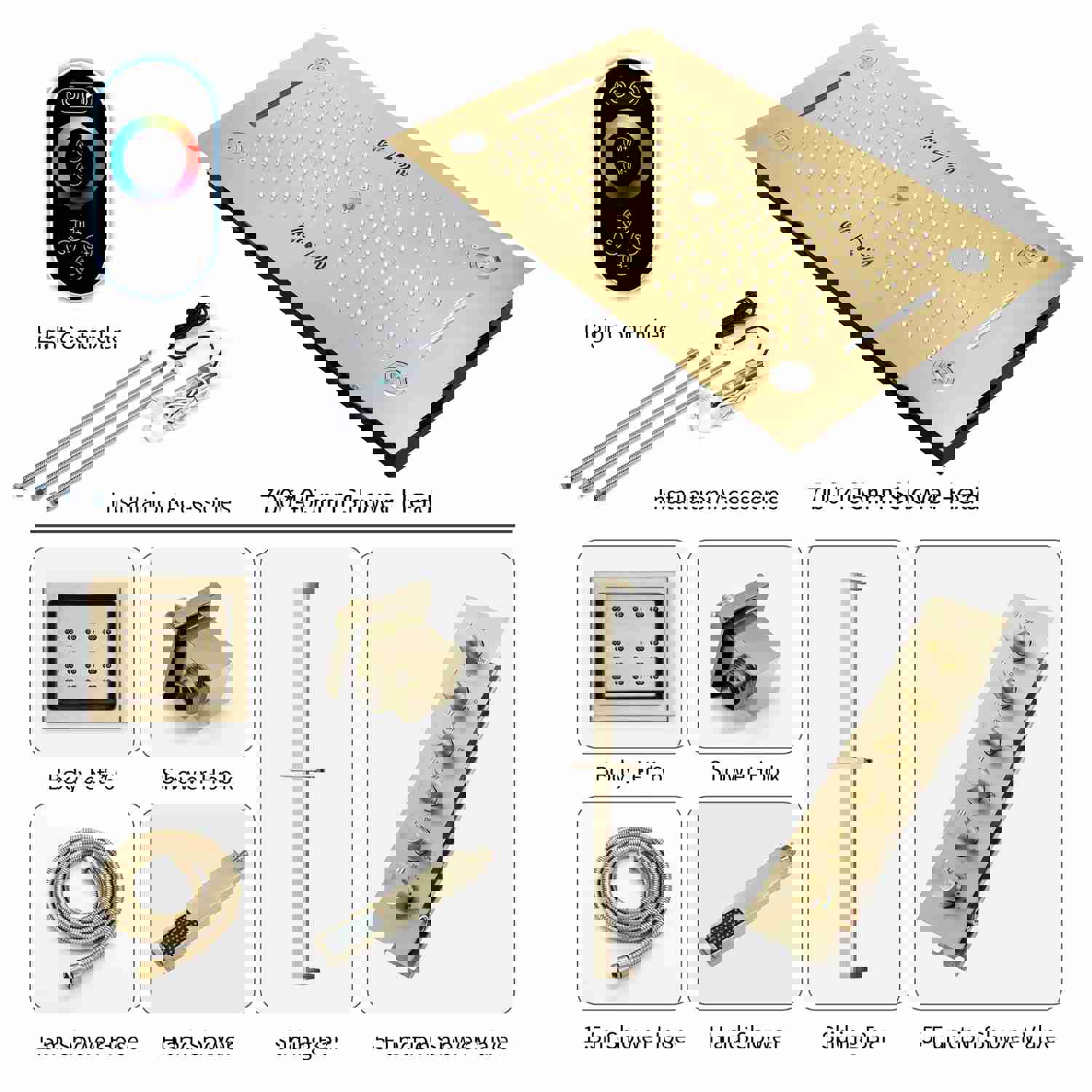 HAVASU 28" Ceiling Mounted Complete LED Music Shower System