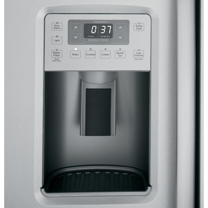 GE Profile 36-inch, 25.3 cu. ft. Side-by-Side Refrigerator with Ice and Water PSE25KSHSS