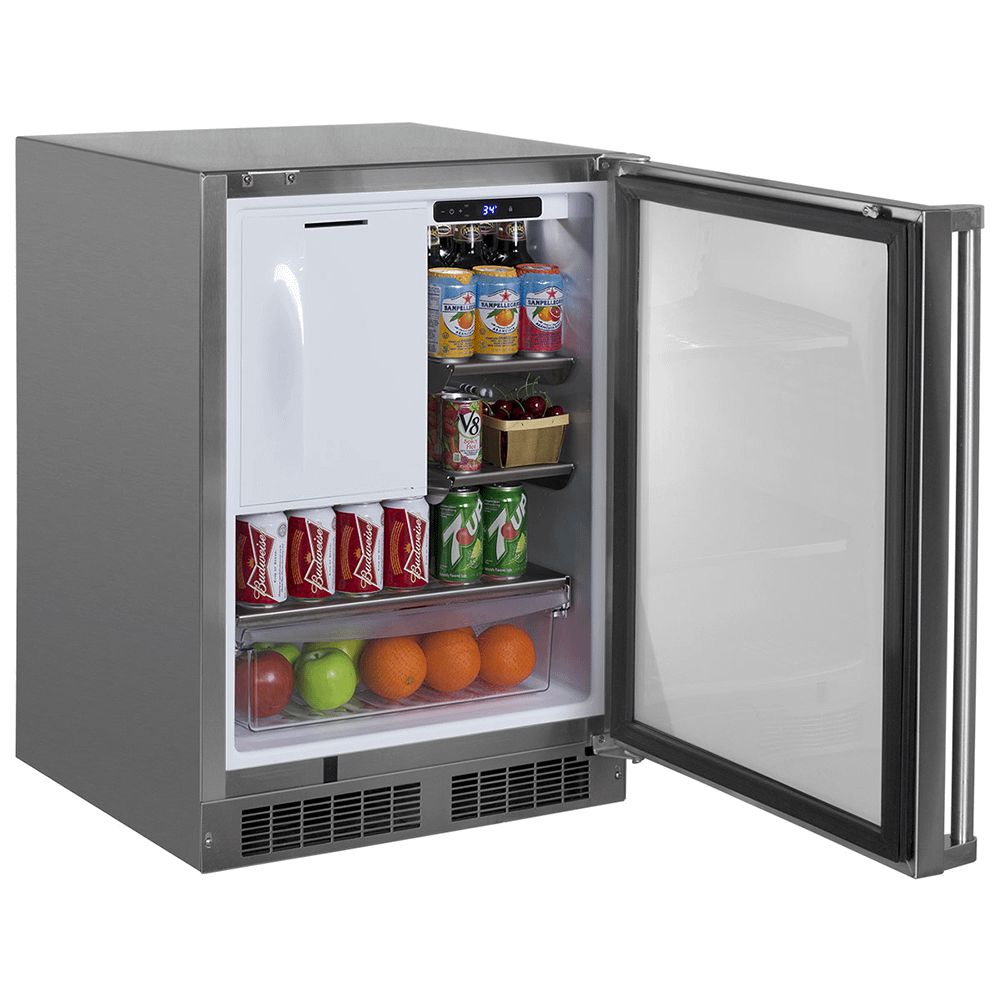 Marvel MORI224SS31A 24-Inch Outdoor Refrigerator with Crescent Ice Maker - Stainless Steel