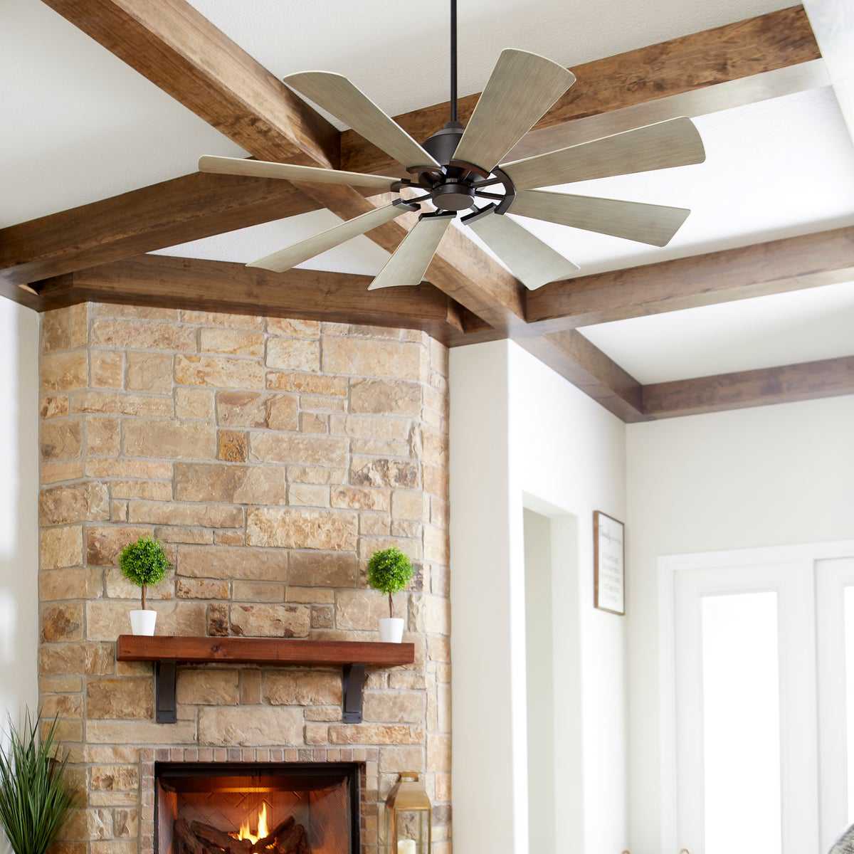 Modern Ceiling Fan with 8 Blades - Whisper Quiet DC Motor - Energy Efficient