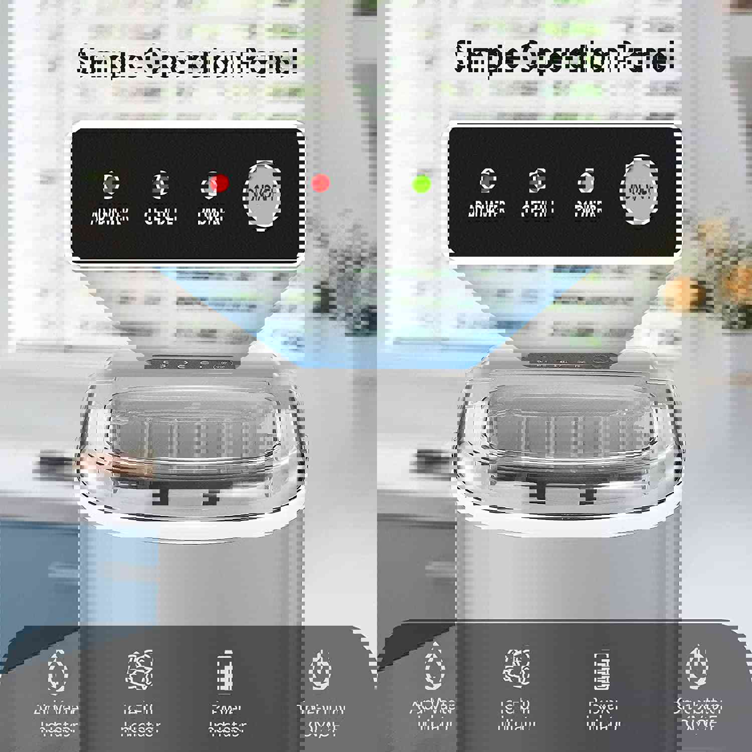 Portable Ice Maker Machine with Self-Cleaning, 26Lbs/24H, 9 Ice Cubes in 8 Mins for Home/Office/Kitchen (Grey)