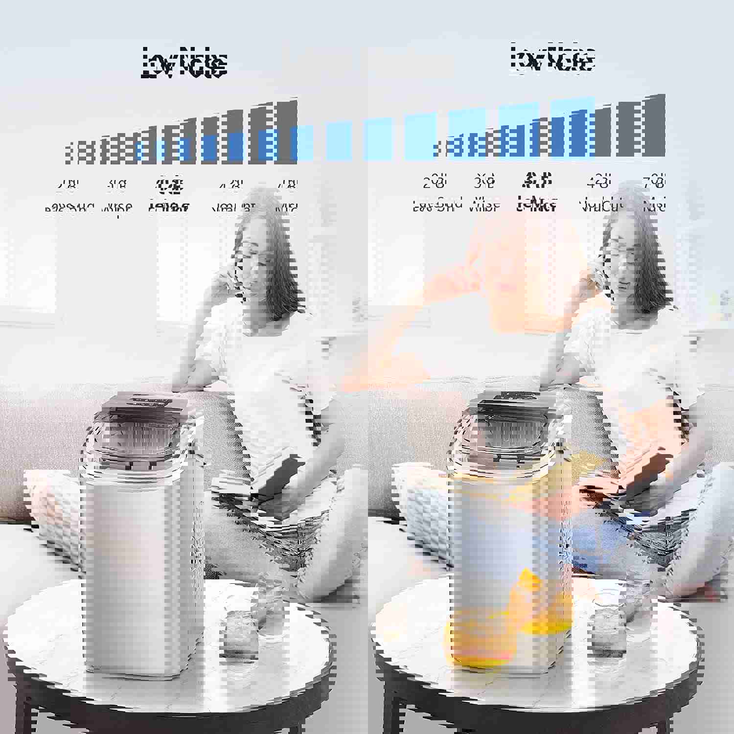 Portable Ice Maker Machine with Self-Cleaning, 26Lbs/24H, 9 Ice Cubes in 8 Mins for Home/Office/Kitchen (Grey)