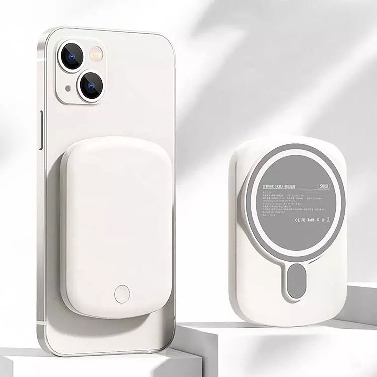 DistinctInk Magnetic Battery Pack - Wireless Portable Charger for MagSafe iPhone 14/13/12 Series