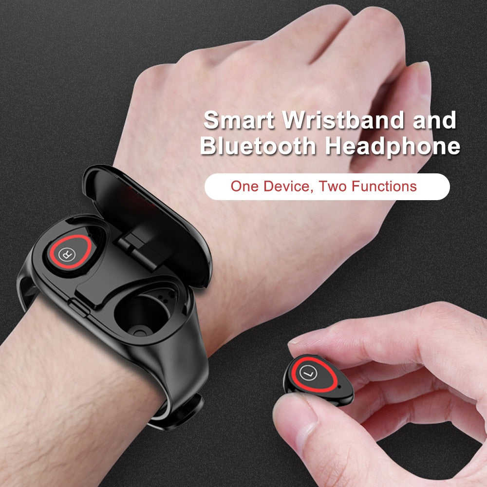 Bluetooth Headphones Smart Watch with Heart Rate Monitor