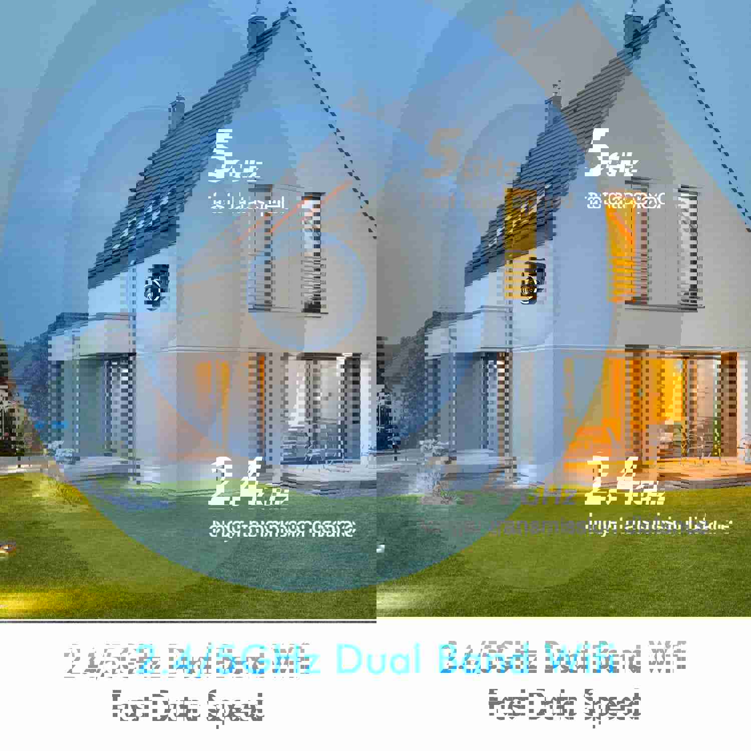 Ctronics 2.5K 4MP Outdoor Surveillance Camera with Dual Band WLAN & 24/7 Recording