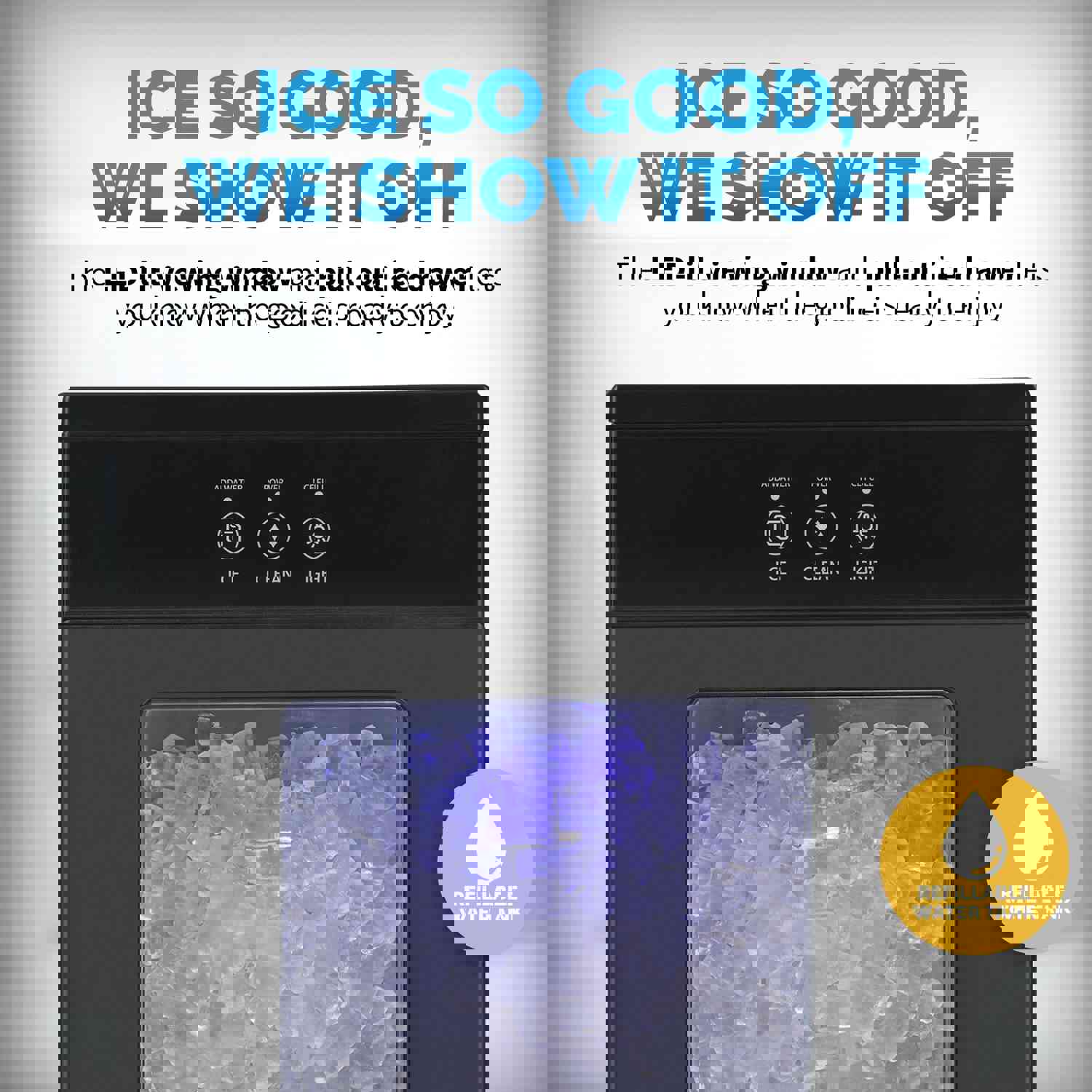 Newair 44lb. Nugget Countertop Ice Maker with Self-Cleaning Function