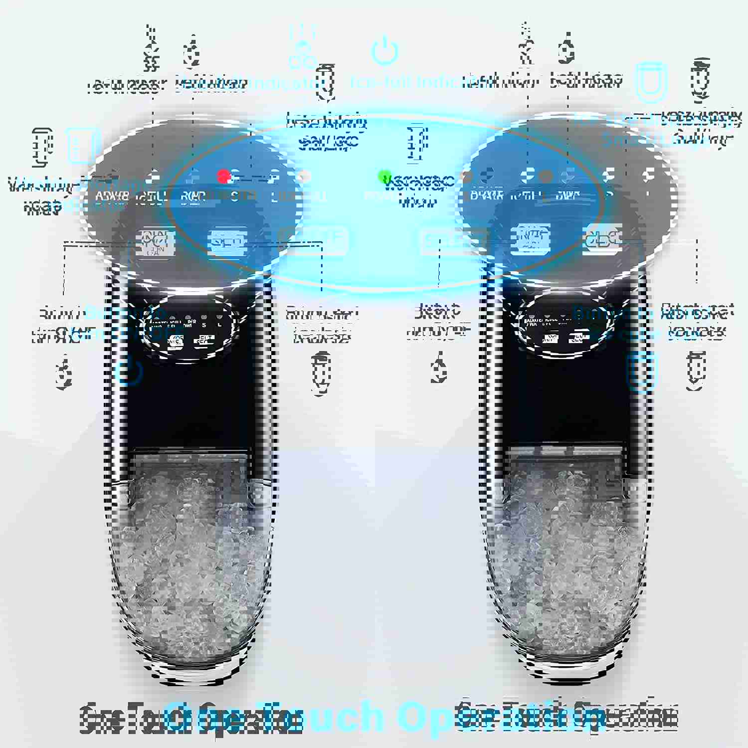 Dreamiracle Ice Maker Machine for Countertop, Self-Cleaning, 26Lbs/24H, 9 Ice Cubes in 6 Mins, Compact for Home/Party/Camping (Black)