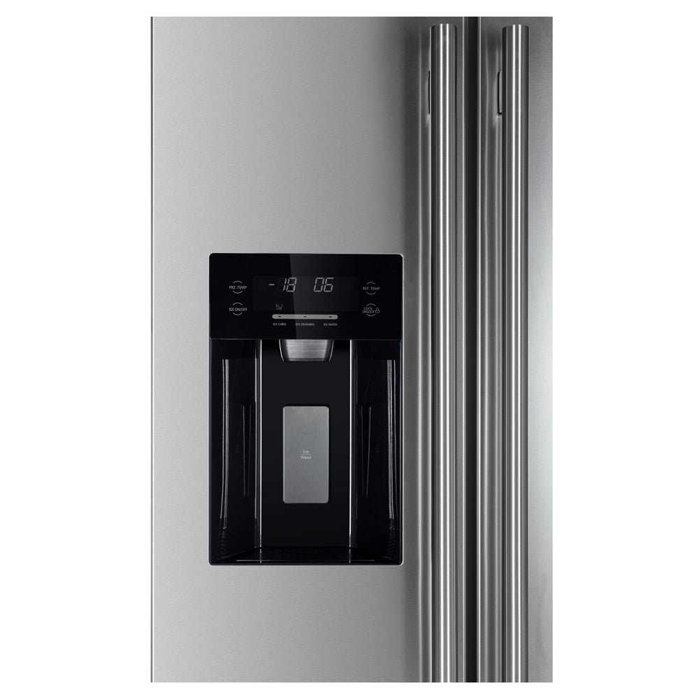 Forno 36-Inch Side by Side 20 cu.ft Stainless Steel Refrigerator with Water Dispenser and Ice Maker (FFRBI1844-36SB)