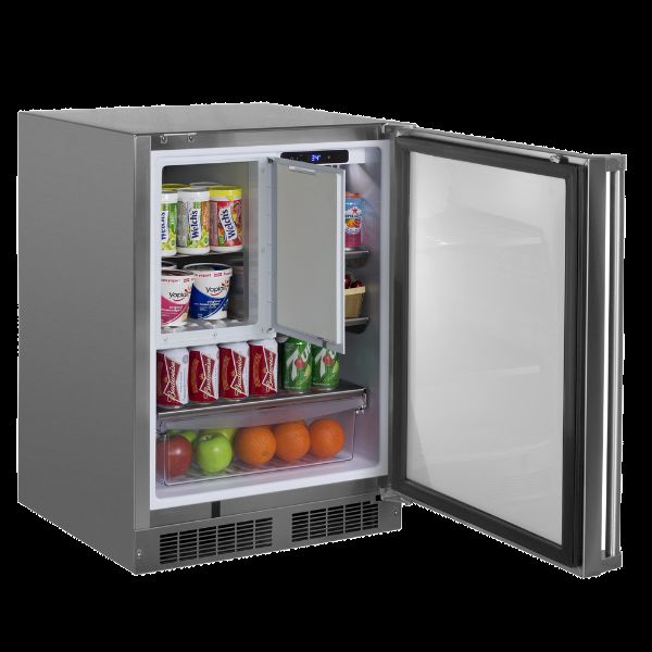 Marvel 24-IN Outdoor Built-In Refrigerator Freezer with Optional Ice Maker Kit