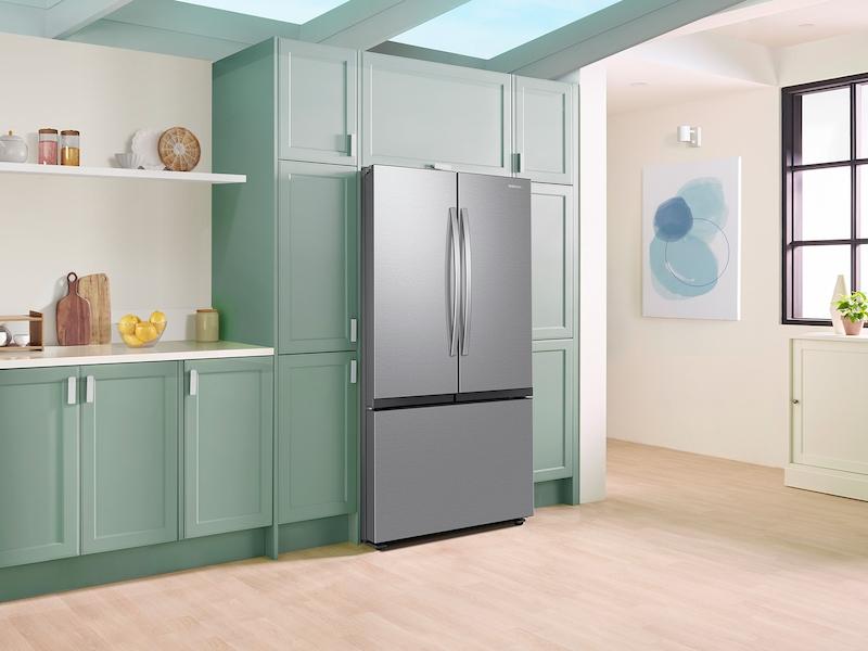 SAMSUNG 27 cu. ft. Mega Capacity Counter Depth 3-Door French Door Refrigerator with Dual Auto Ice Maker in Stainless Steel