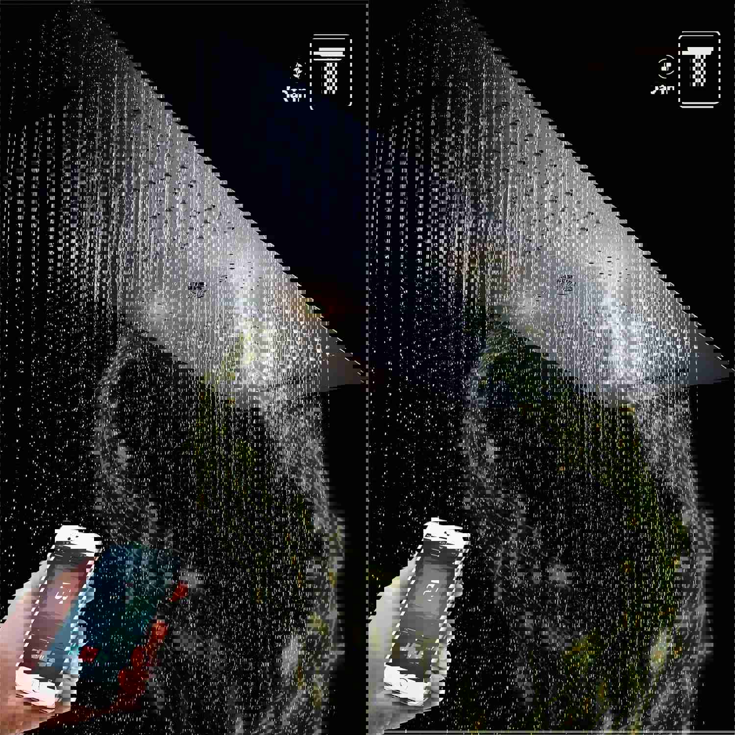 MALIBU 36-inch Complete LED Music Shower System with Digital Display and Thermostatic Valve