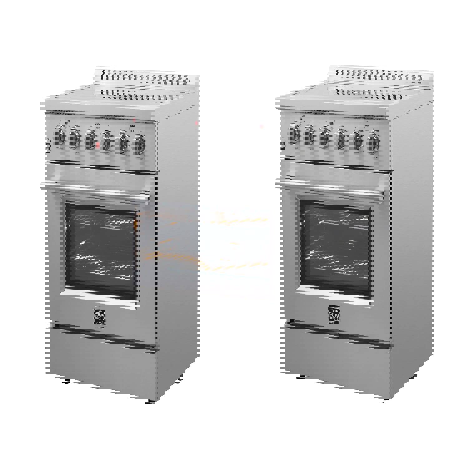 Forno 2-Piece Luxury Appliance Package - 30-Inch Electric Range & Pro-Style Refrigerator and Freezer in Stainless Steel