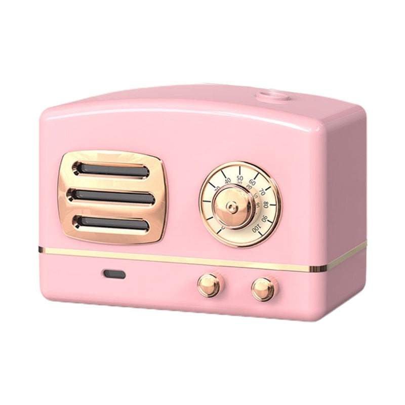 Retro Radio Shape Large Capacity Portable Desktop Air Humidifier USB Mist Maker Aroma
