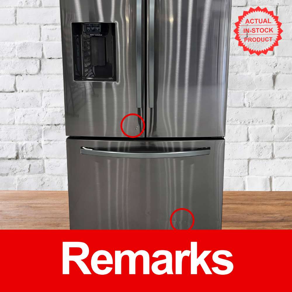 Samsung 27 cu. ft. Large Capacity 3-Door French Door Refrigerator with External Water & Ice Dispenser - Black Stainless Steel