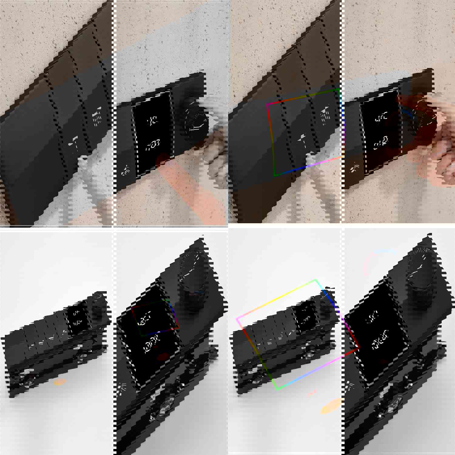 MALIBU 36-inch Complete LED Music Shower System with Digital Display and Thermostatic Valve