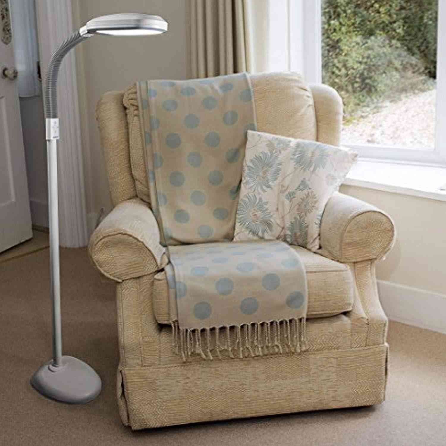 Verilux Original SmartLight LED Floor Lamp - Full Spectrum, Dimmable, Adjustable Gooseneck