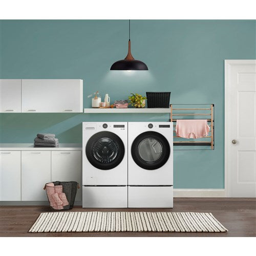 LG DLEX5500W 7.4 CF Ultra Large Capacity Electric Dryer with Sensor Dry and TurboSteam Technology