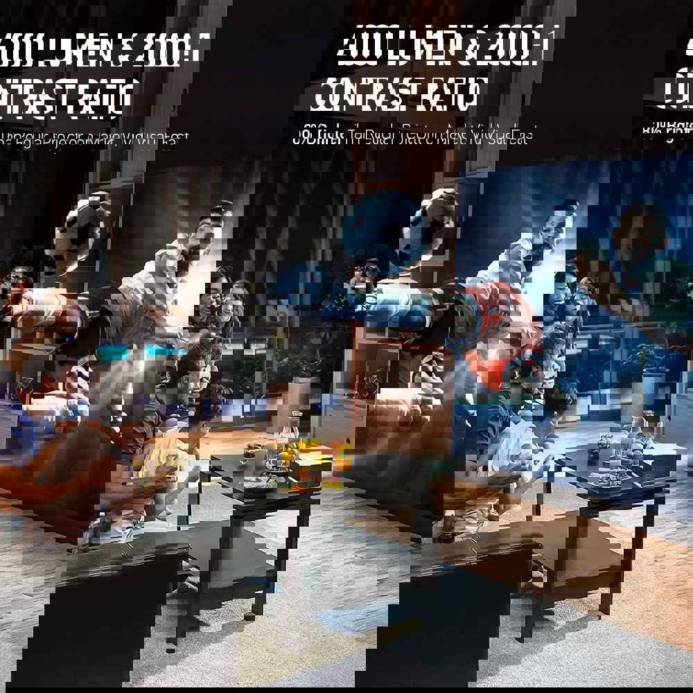 UWR-Nite 1080P Video Projector with 4000 Lumen, Portable Home Theater System for Indoor & Outdoor Use