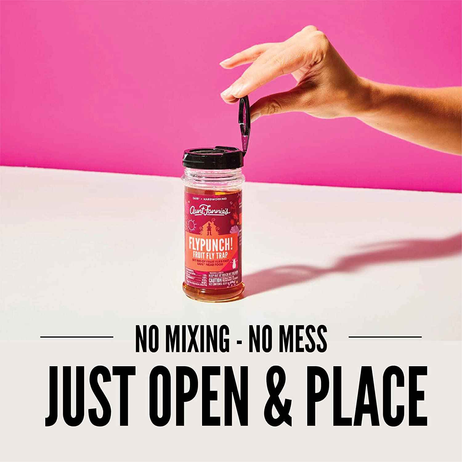 Aunt Fannies FlyPunch - Fruit Fly Trap (3-Pack), Safe & Effective Indoor Solution