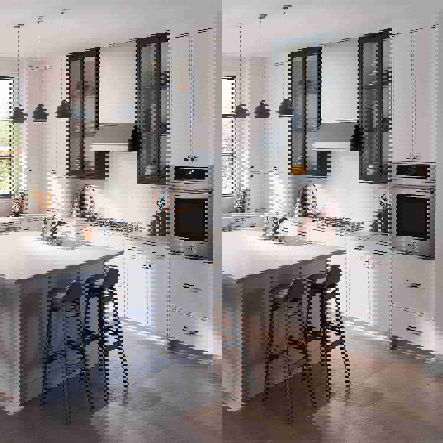 Thor Kitchen 3-Piece Pro Appliance Package - 36-Inch Gas Cooktop, Electric Wall Oven & Wall Mount Hood in Stainless Steel