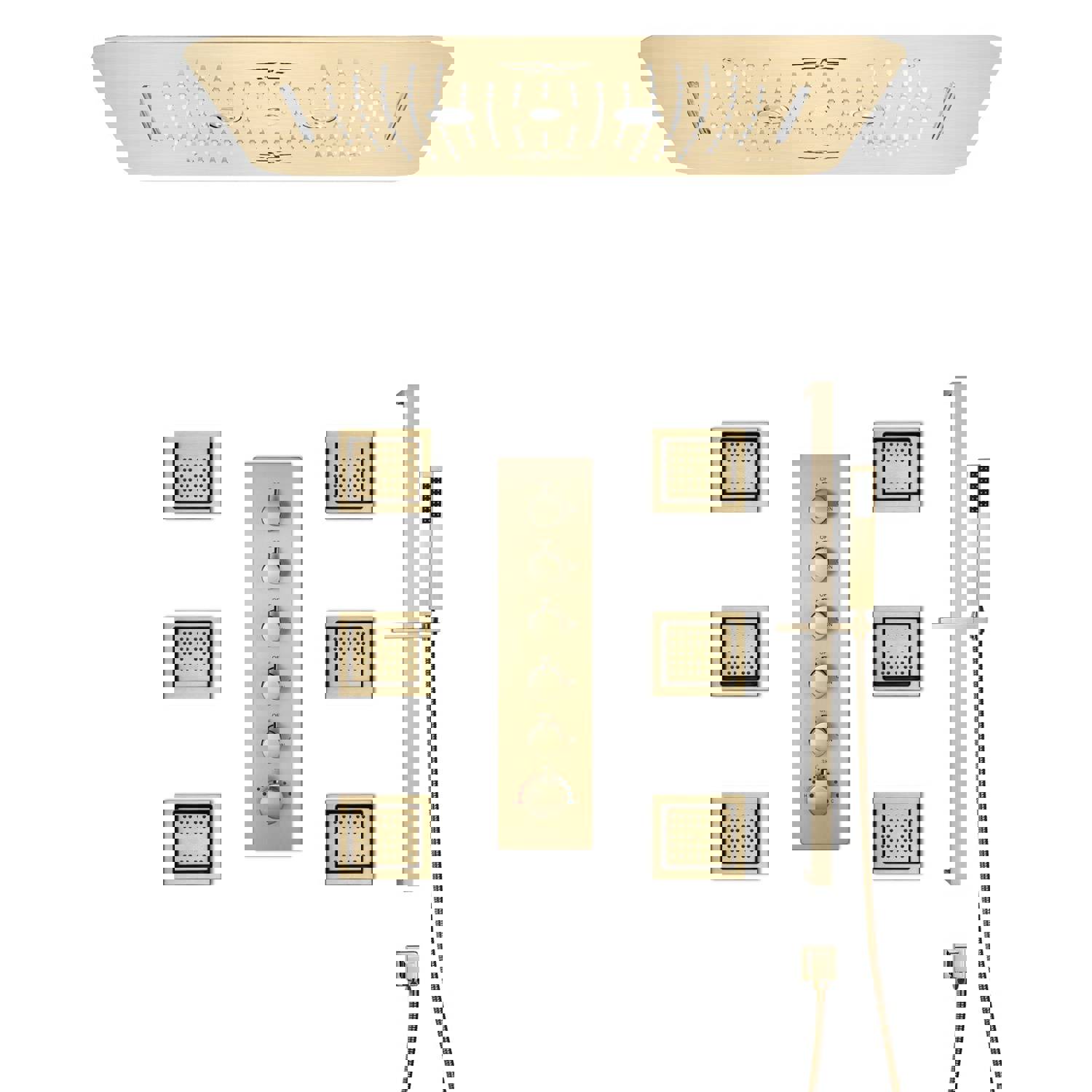 RENO 23 Ceiling Mounted Complete LED Music Shower System