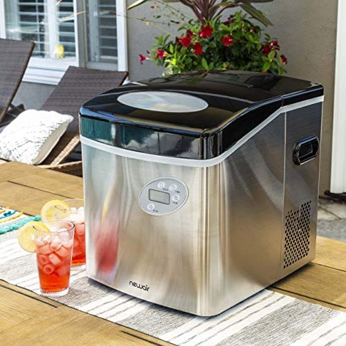 NewAir Portable Ice Maker - 50 lb. Daily Output, 3 Ice Sizes, Stainless Steel