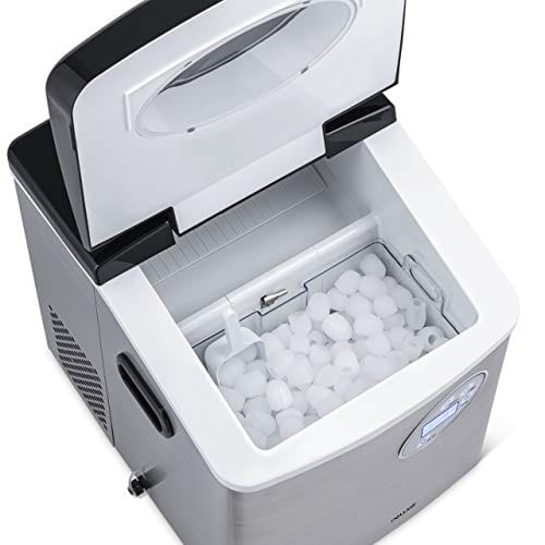 NewAir Portable Ice Maker - 50 lb. Daily Output, 3 Ice Sizes, Stainless Steel