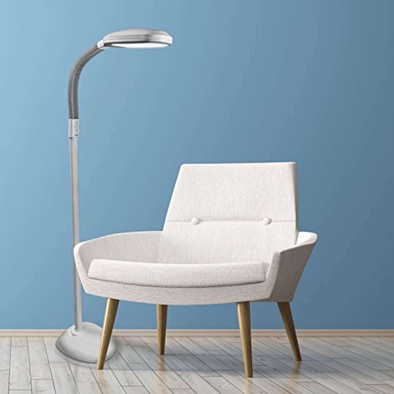 Verilux Original SmartLight LED Floor Lamp - Full Spectrum, Dimmable, Adjustable Gooseneck