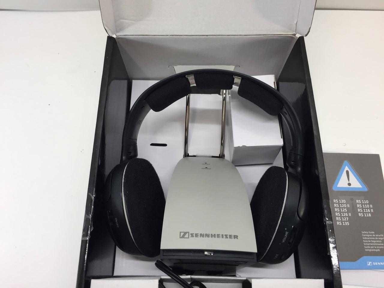 Sennheiser RS120 On-Ear Wireless RF Headphones System with Charging Dock