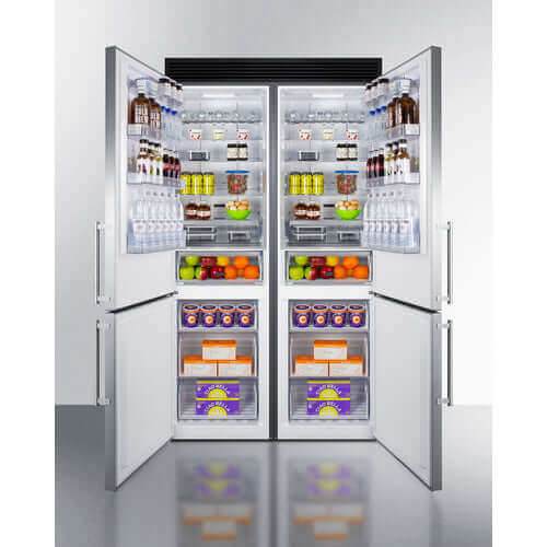 Summit - Energy-Efficient 48 Wide Bottom Freezer Refrigerator Set - SKU FFBF181ES2KIT48