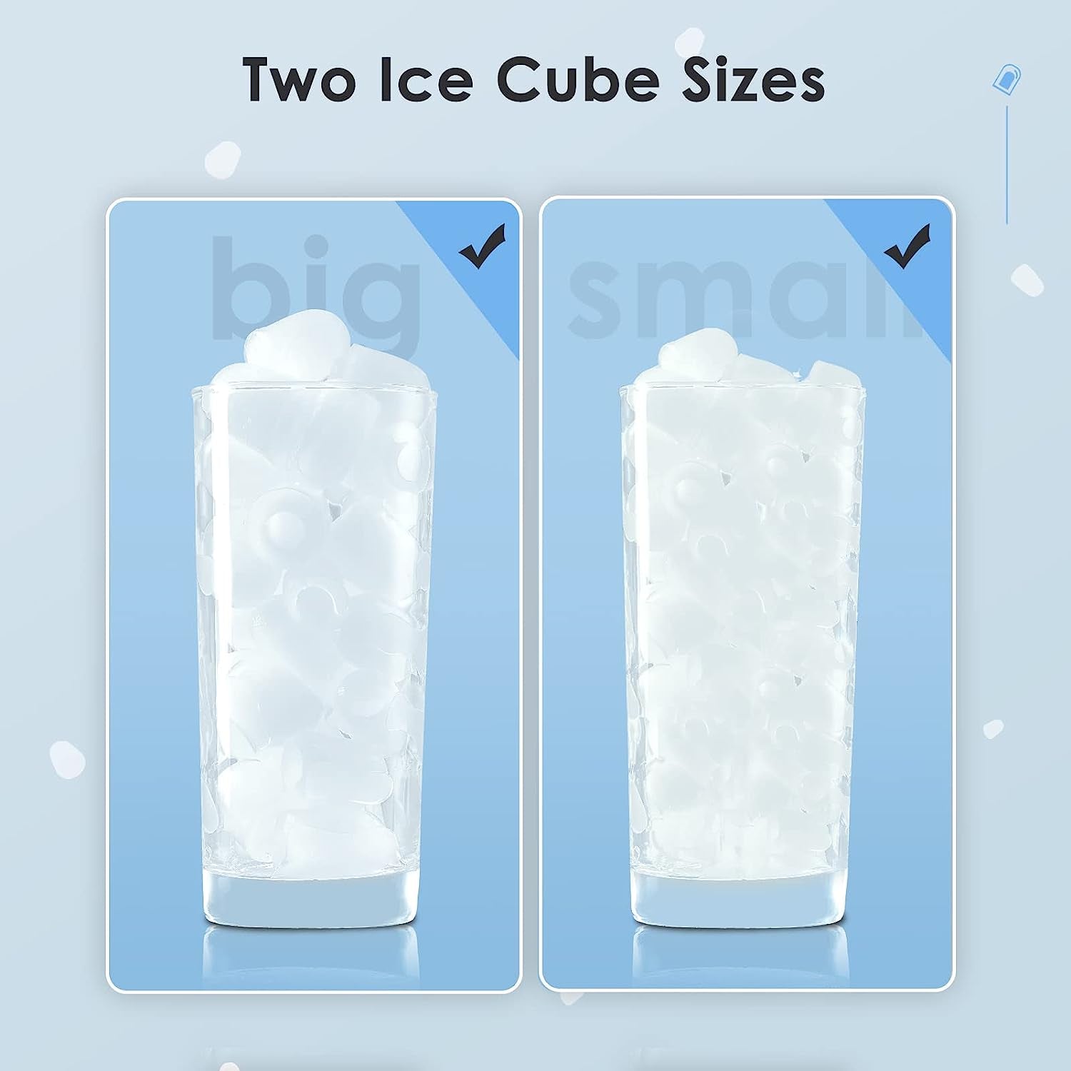 Portable Ice Maker Machine with Self-Cleaning, 26Lbs/24H, 9 Ice Cubes/8 Mins