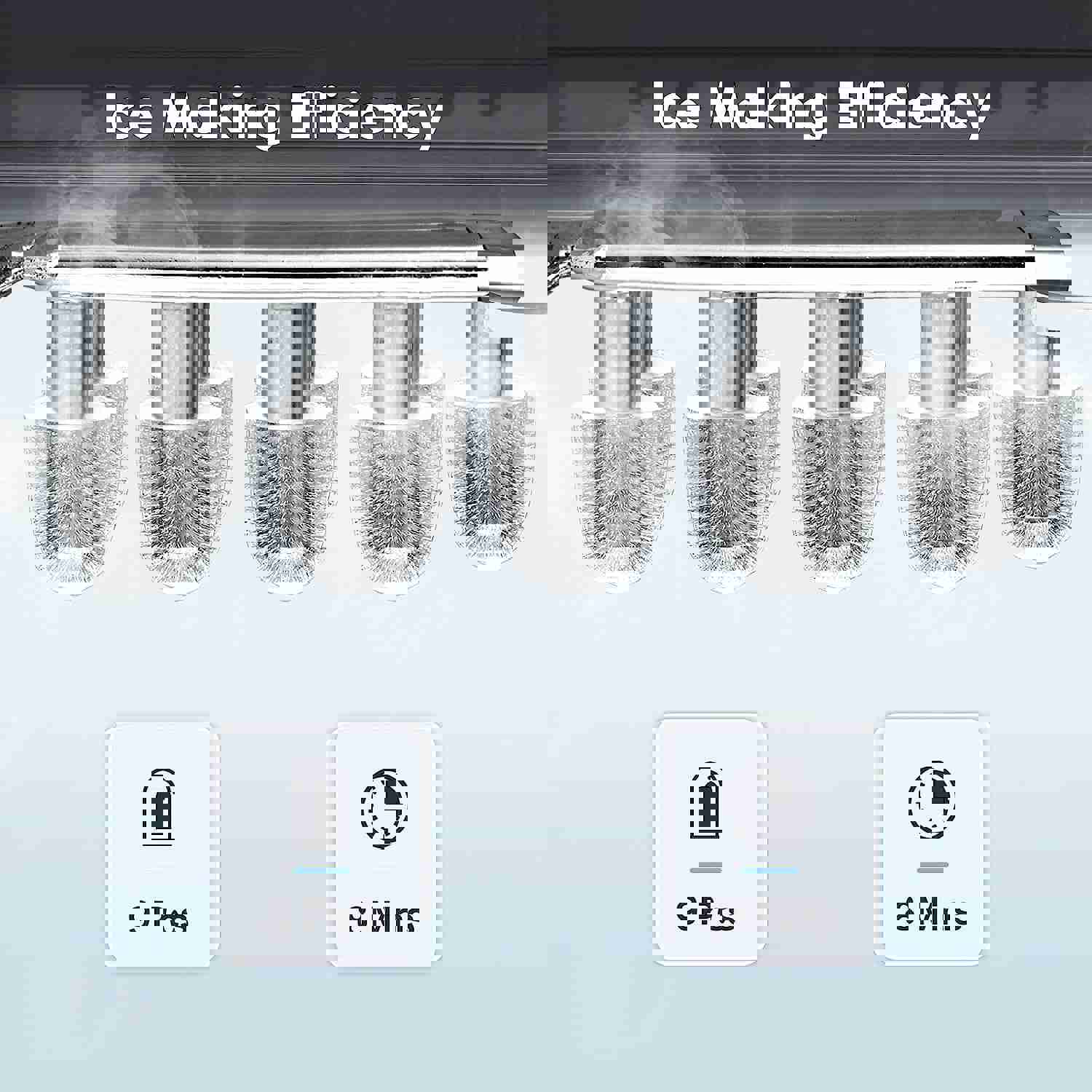 Portable Ice Maker Machine with Self-Cleaning, 26Lbs/24H, 9 Ice Cubes/8 Mins