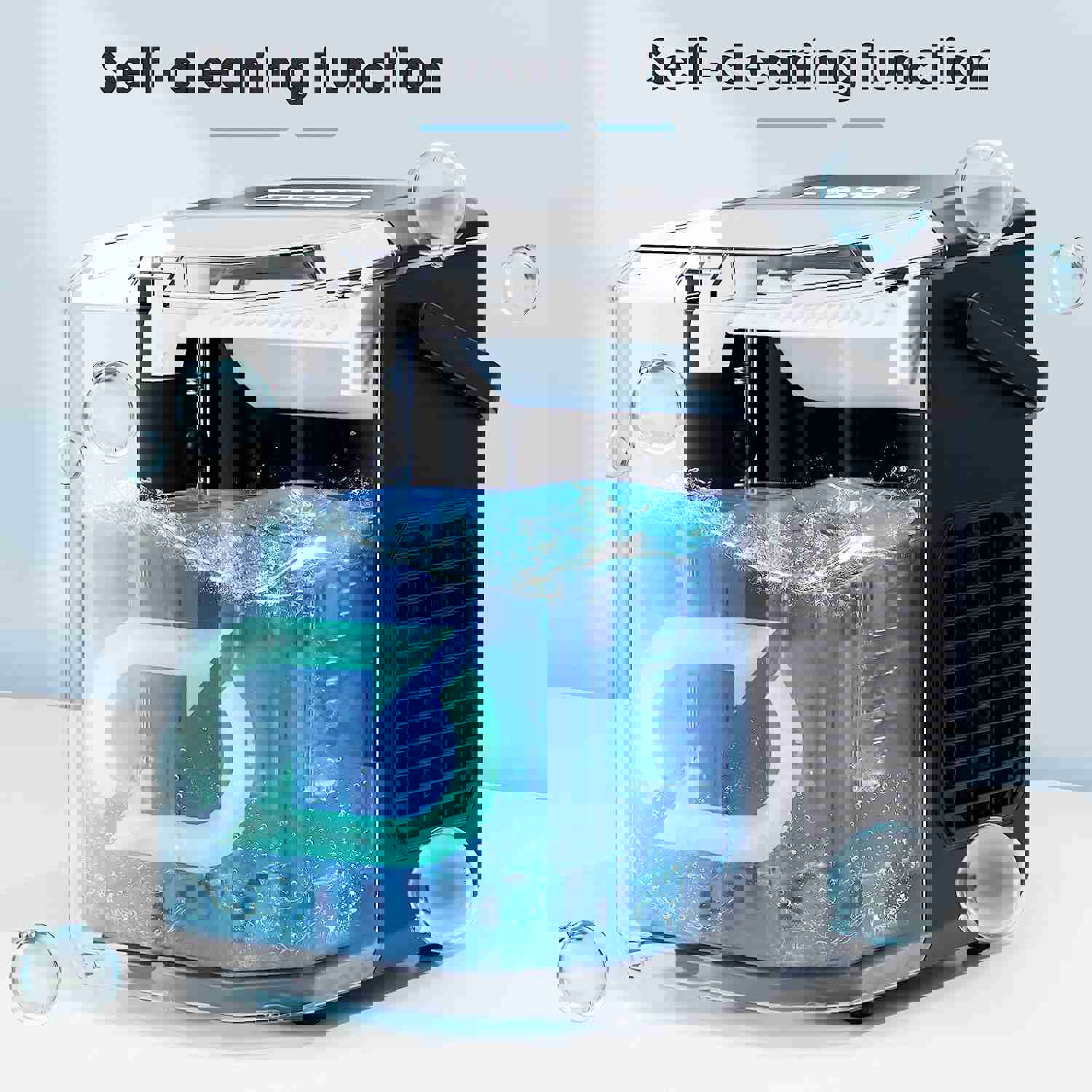 Portable Ice Maker Machine with Self-Cleaning, 26Lbs/24H, 9 Ice Cubes/8 Mins