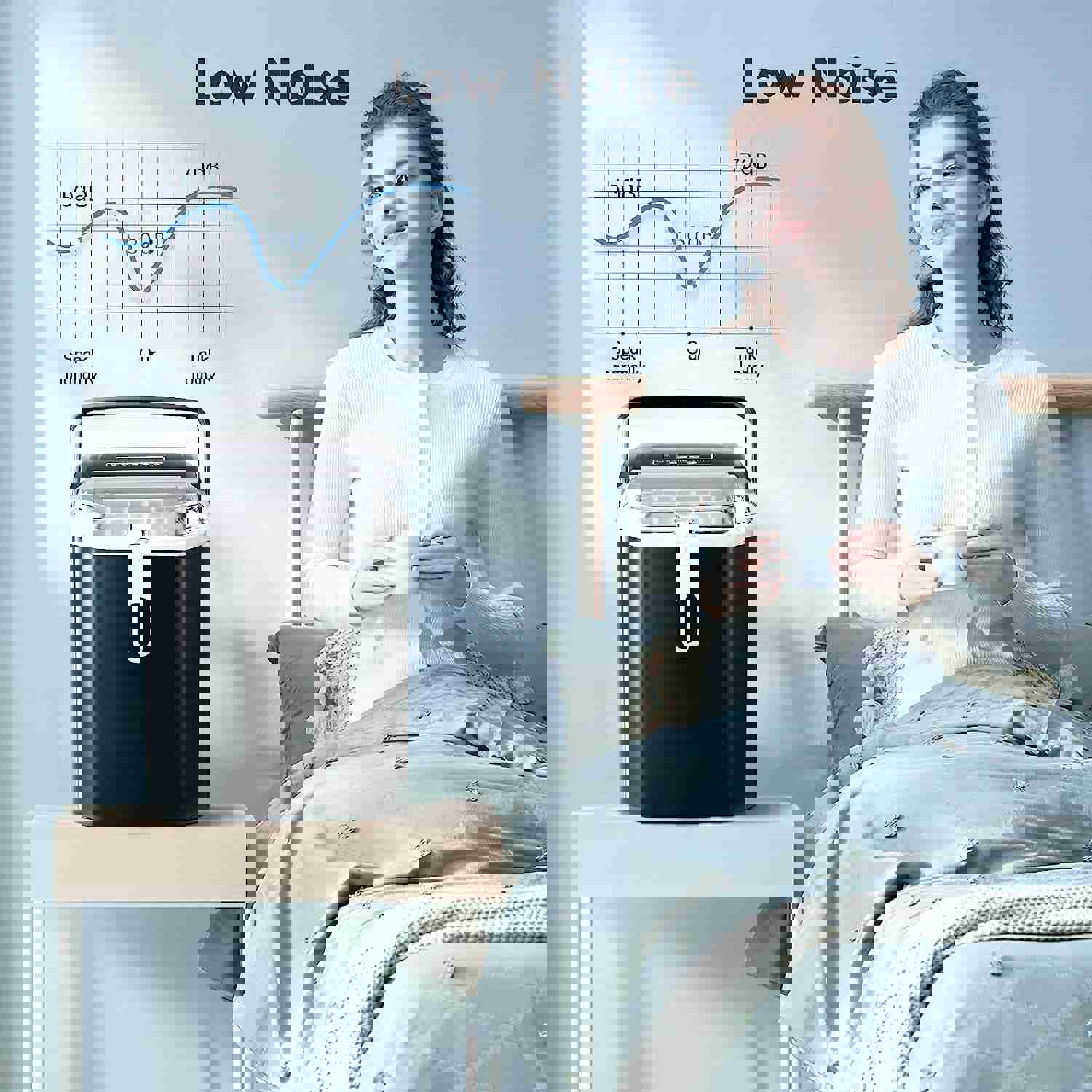 Portable Ice Maker Machine with Self-Cleaning, 26Lbs/24H, 9 Ice Cubes/8 Mins