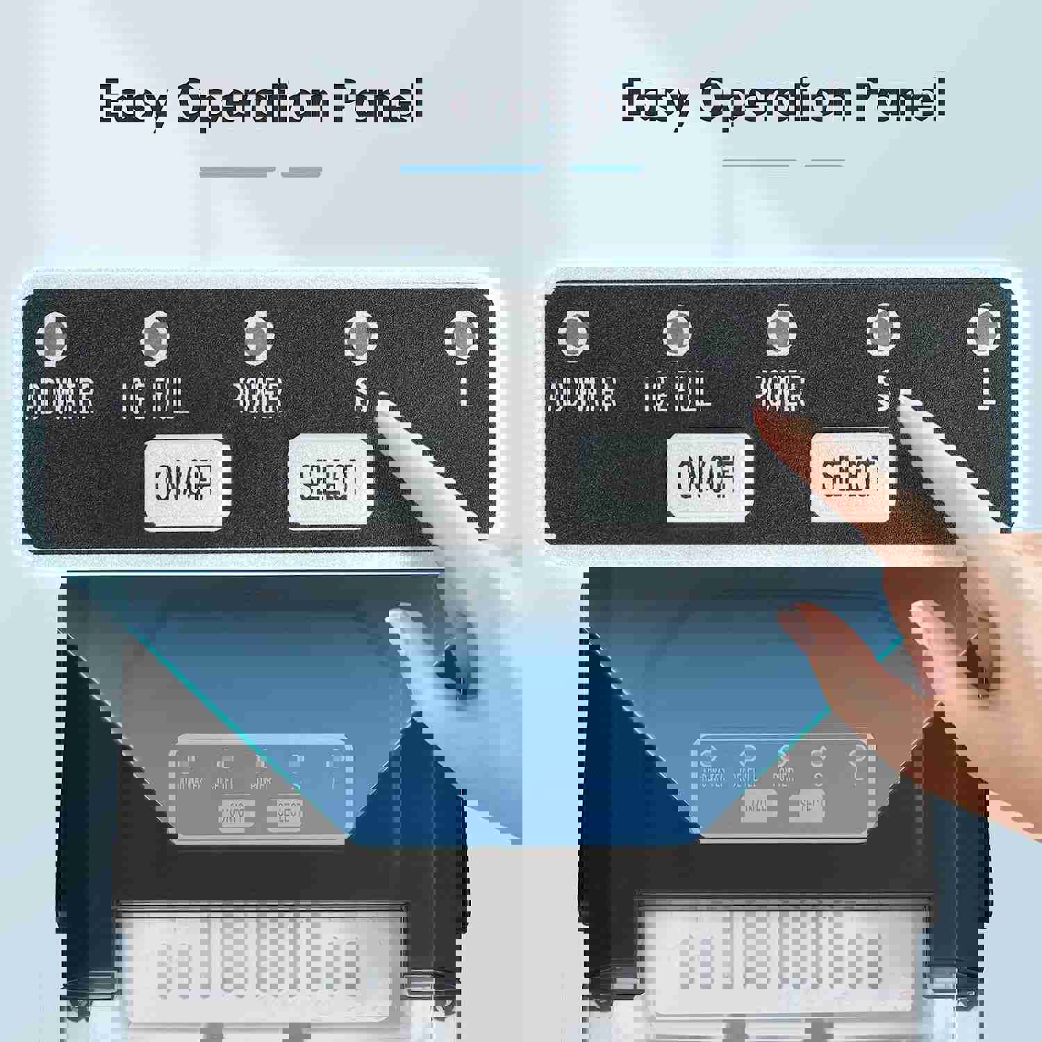 Portable Ice Maker Machine with Self-Cleaning, 26Lbs/24H, 9 Ice Cubes/8 Mins