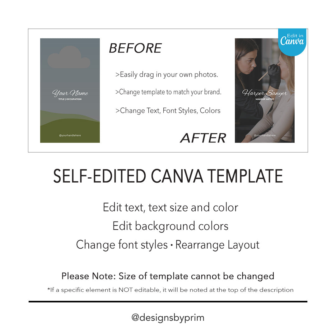 Editable Business Card Template for Makeup Artists and Salon Owners