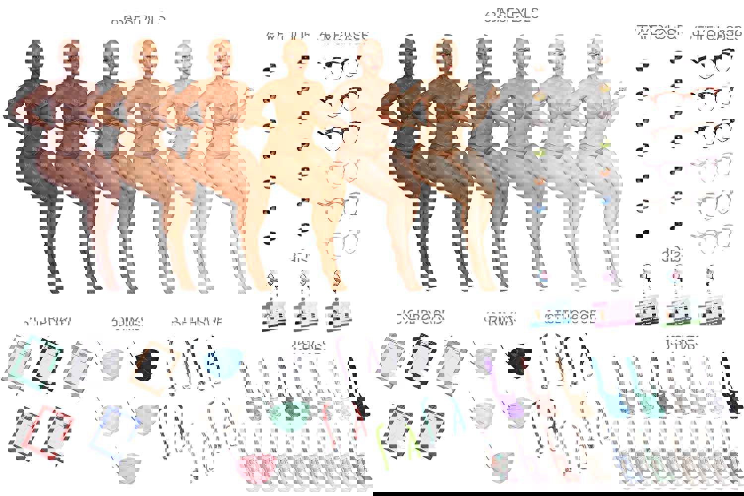 HealthCare Clipart Bundle - Medical Nurse, Hospital, Sisters, Scrubs Best Friends Clip Art PNG & PSD