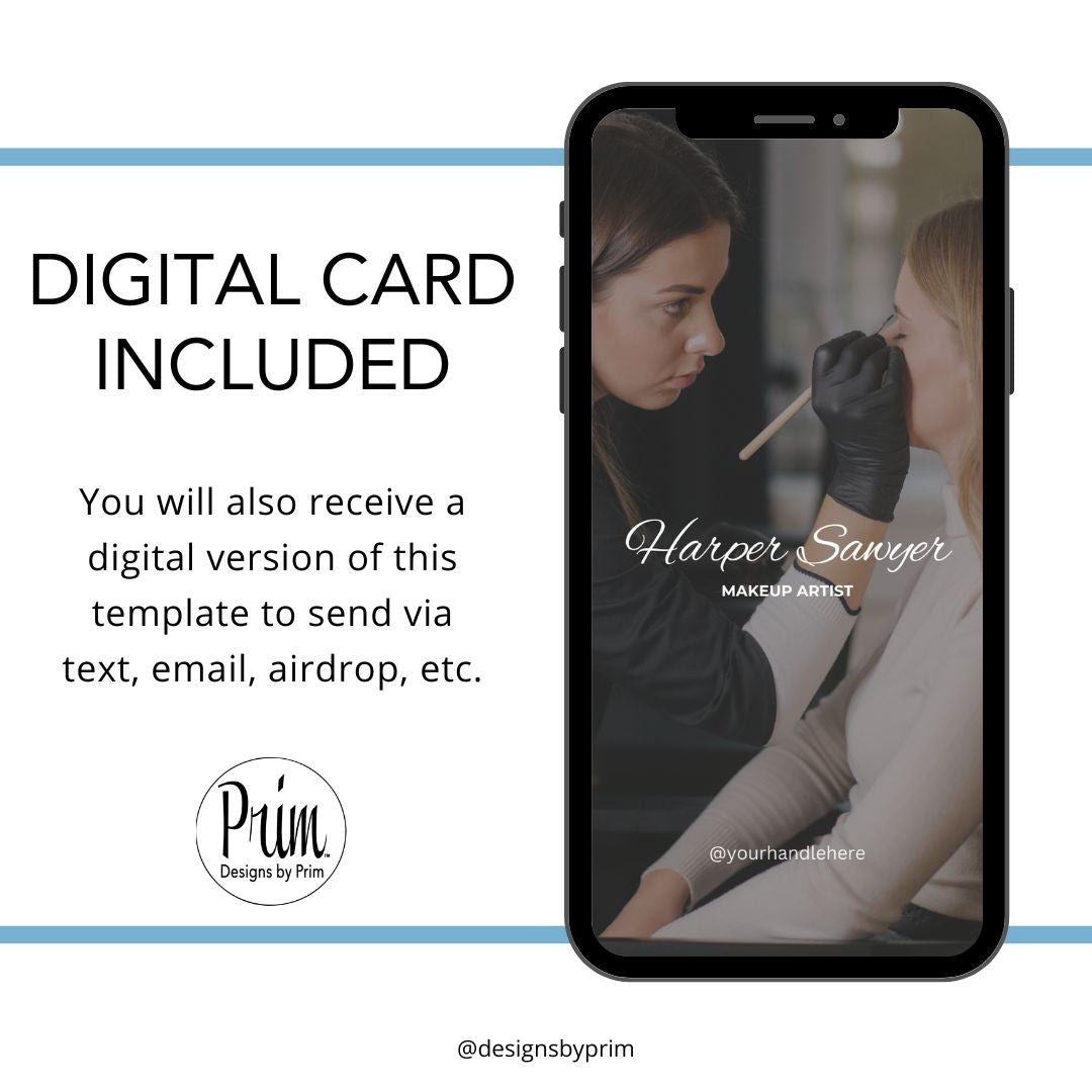 Editable Business Card Template for Makeup Artists and Salon Owners