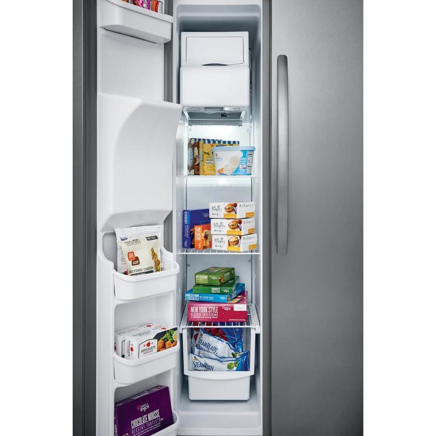 Frigidaire 25.5-cu ft Side-by-Side Refrigerator with Ice Maker (EasyCare Stainless Steel)