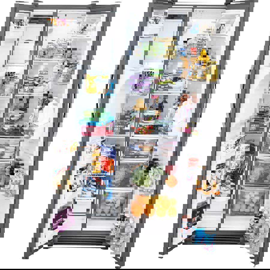 Frigidaire 25.5-cu ft Side-by-Side Refrigerator with Ice Maker (EasyCare Stainless Steel)