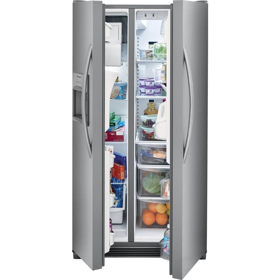 Frigidaire 25.5-cu ft Side-by-Side Refrigerator with Ice Maker (EasyCare Stainless Steel)
