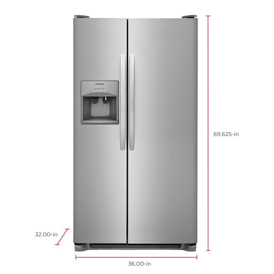 Frigidaire 25.5-cu ft Side-by-Side Refrigerator with Ice Maker (EasyCare Stainless Steel)