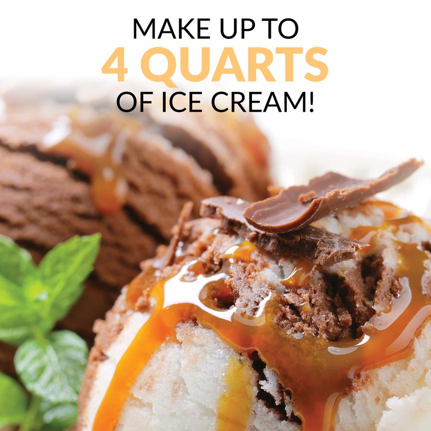 4-Quart Electric Ice Cream Maker with Easy-Carry Handle