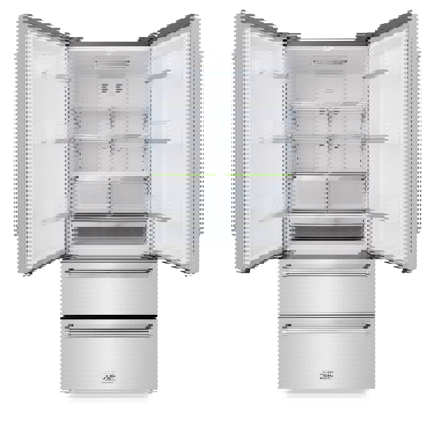 ZLINE 36 in. Freestanding French Door Refrigerator with Ice Maker in Fingerprint Resistant Stainless Steel (RFM-36)