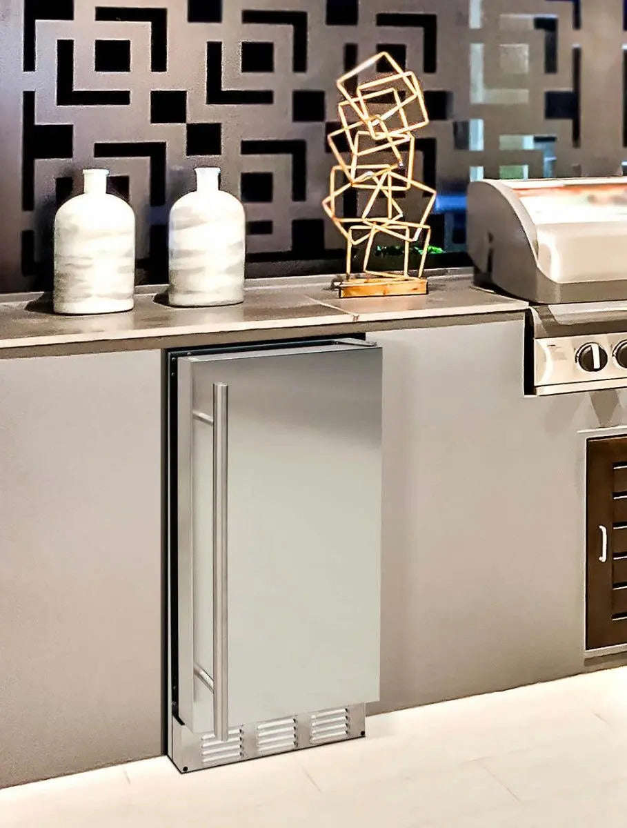 Vinotemp 15 Built-in Outdoor Automatic Ice Maker with Front Exhaust (BR-15OUIM-SS)