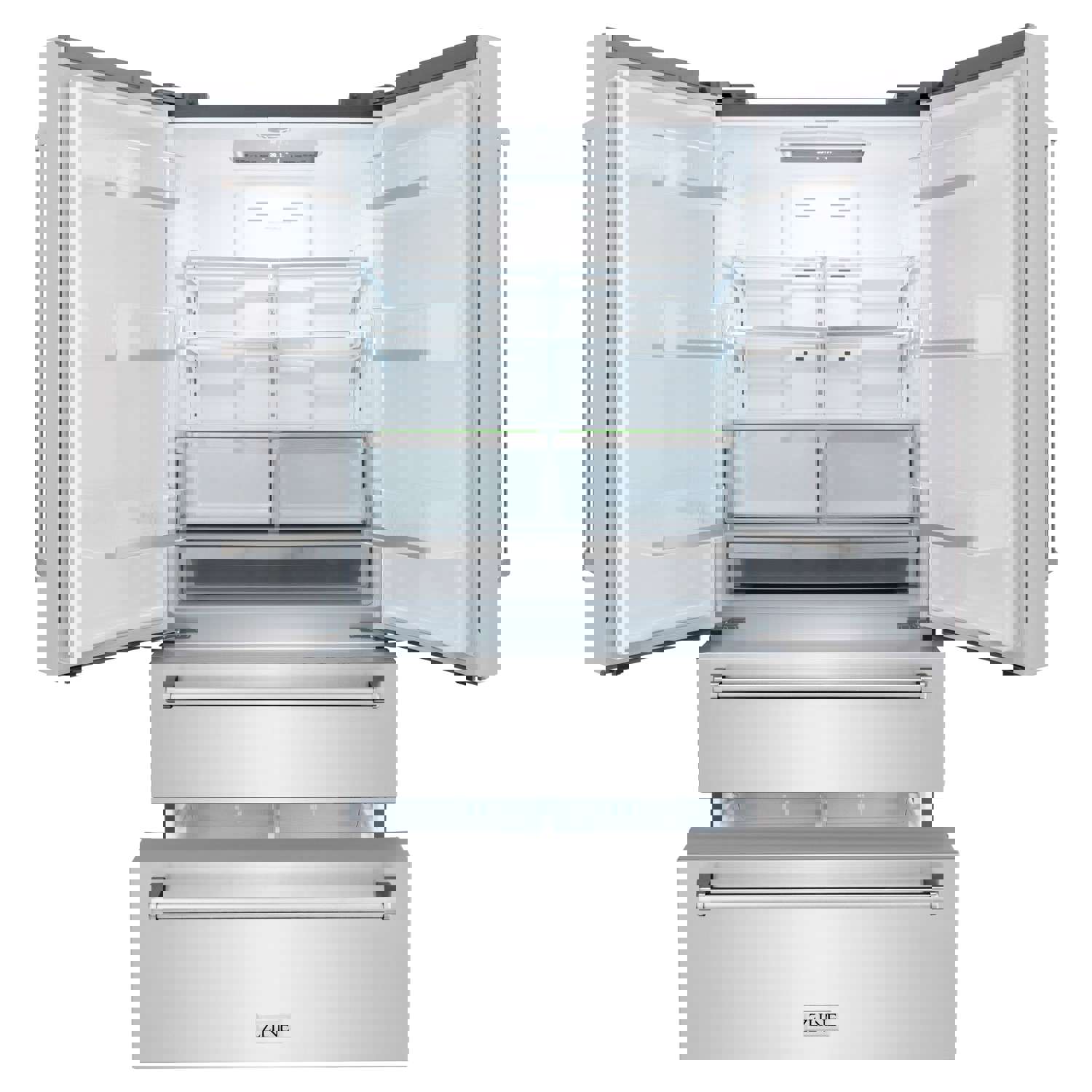 ZLINE 36 in. Freestanding French Door Refrigerator with Ice Maker in Fingerprint Resistant Stainless Steel (RFM-36)